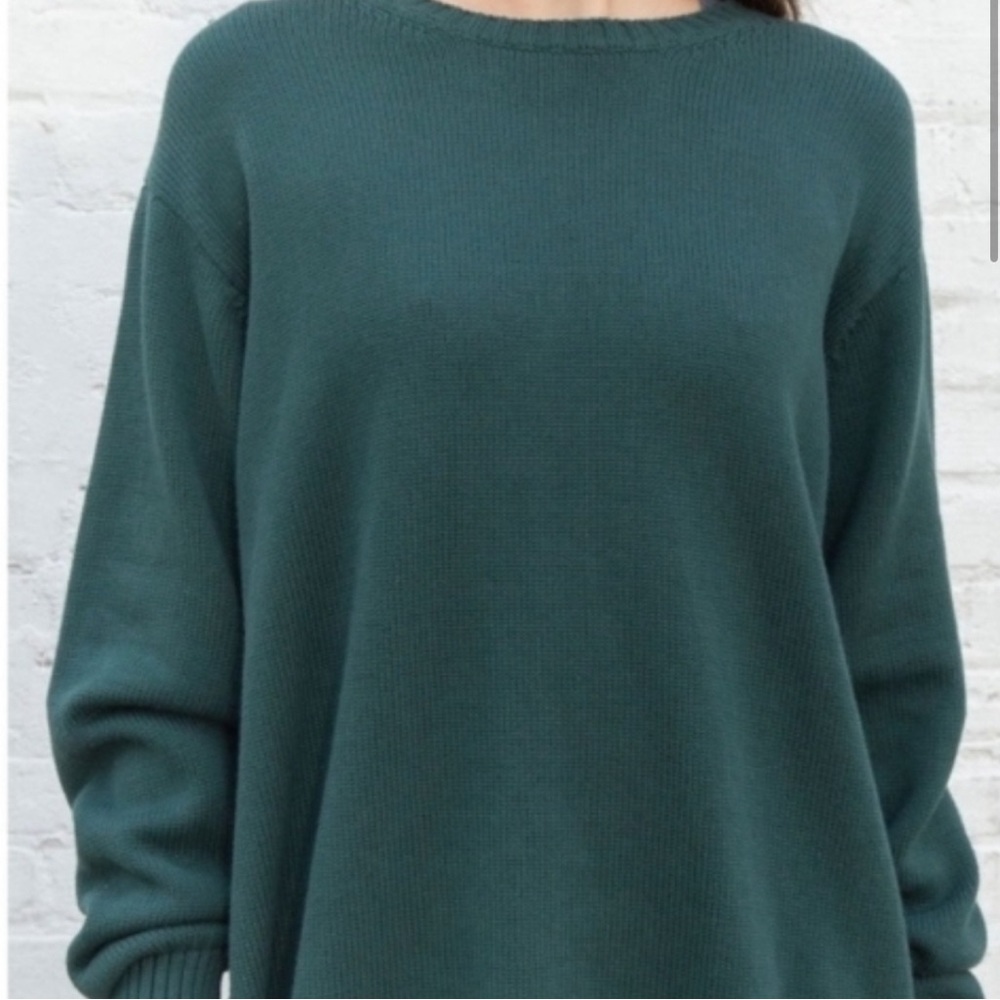 Brandy Melville oversized dark green sweater